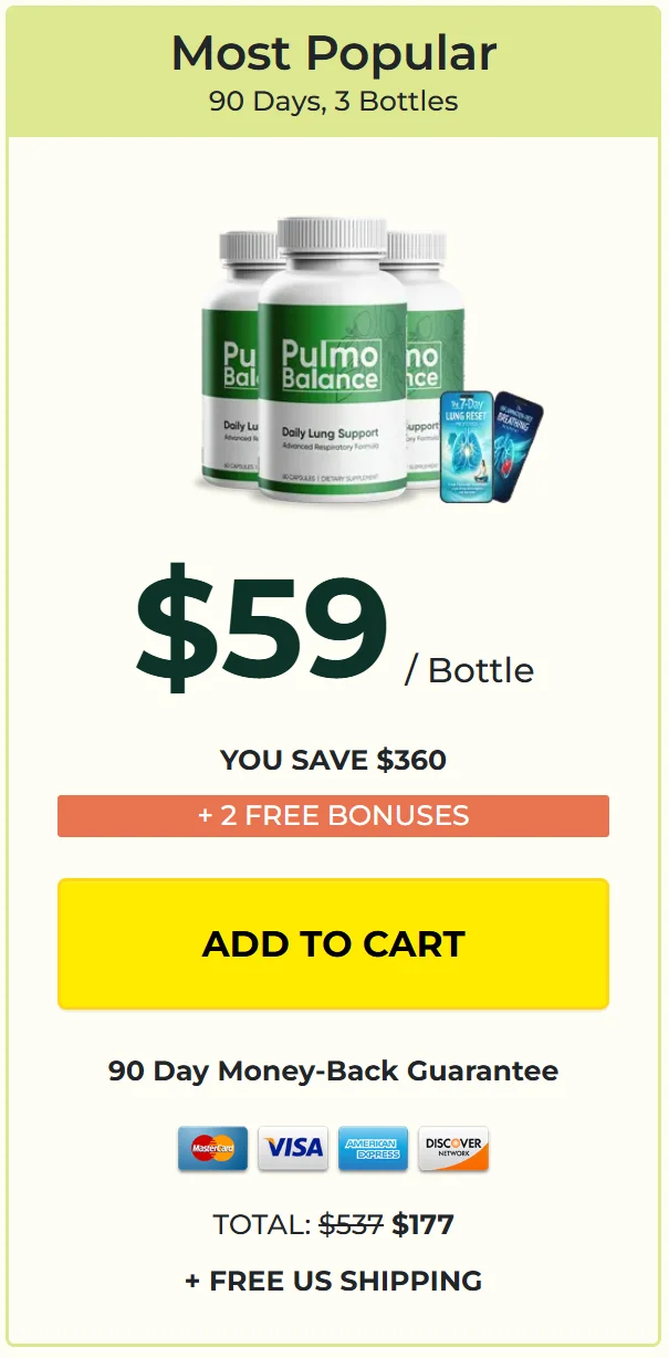 Pulmo Balance price- 3 bottles
